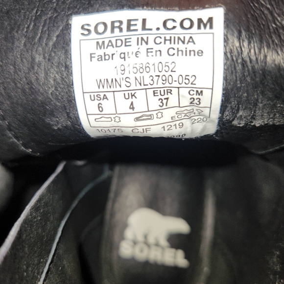 Sorel Joan Uptown Lace Leather Wedge Women's Boots Grey NL3790-052 US Size 6 - Picture 6 of 7